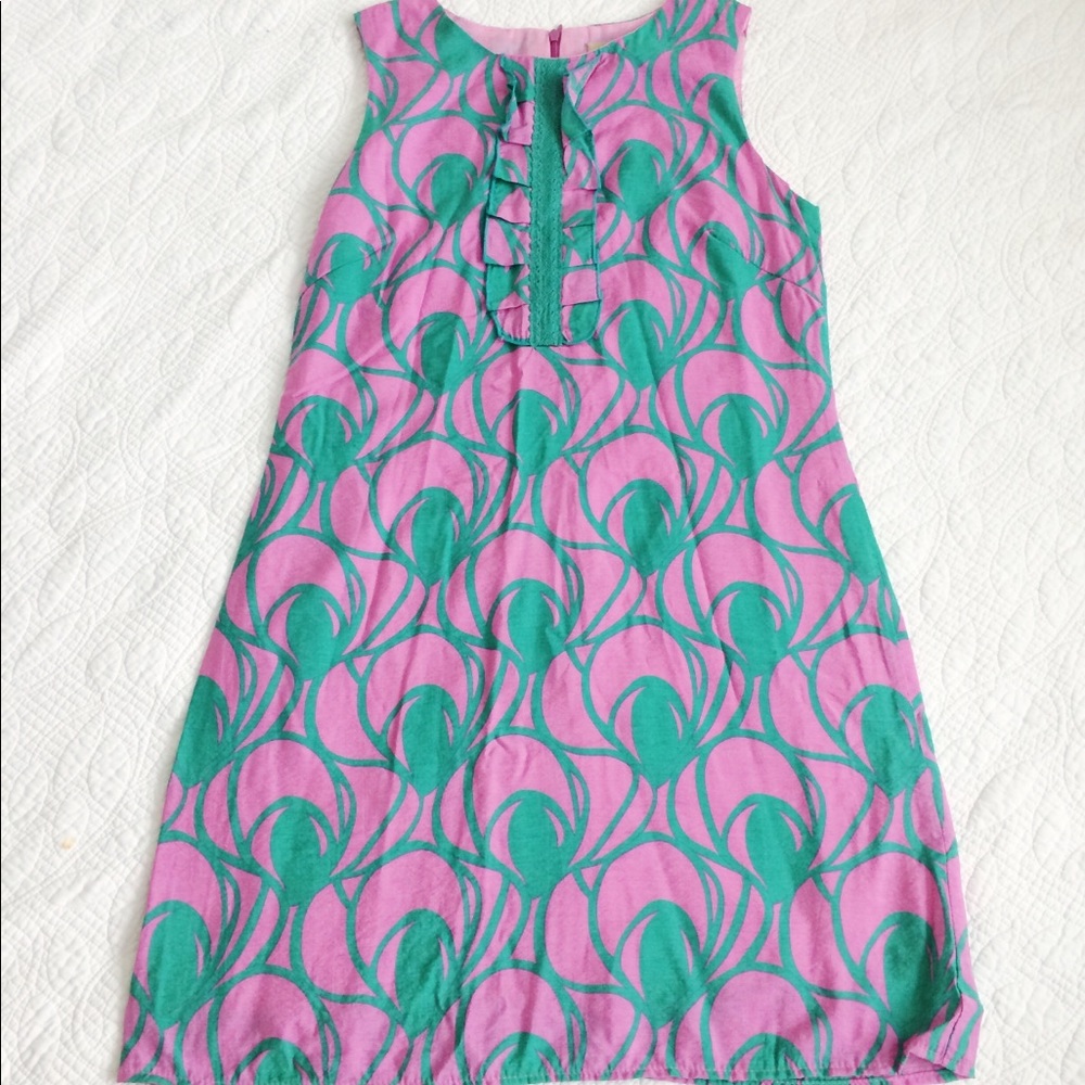 Final Touch Pink and Green Sheath Dress